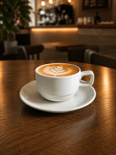 White porcelain cup