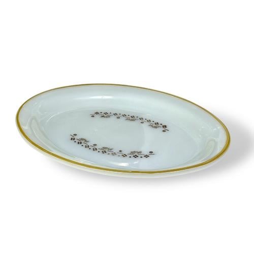 Oval serving plate 31*24 cm porcelain Termocrisa with heritage pattern