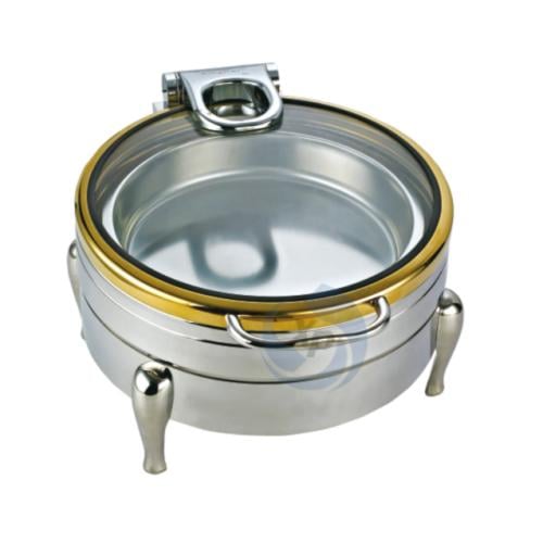 سخان بوفيه هيدروليك دائري فضي و ذهبي