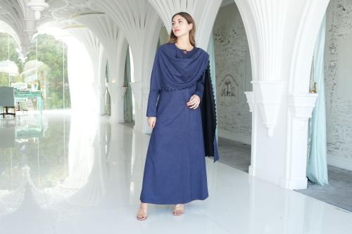 Winter abaya with shawl design