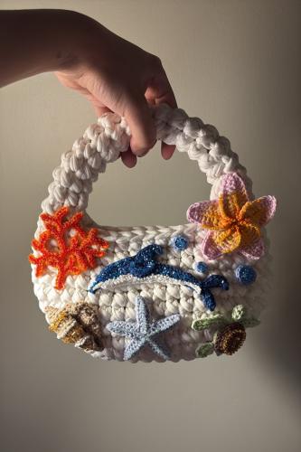 Beach vibes handbag- white