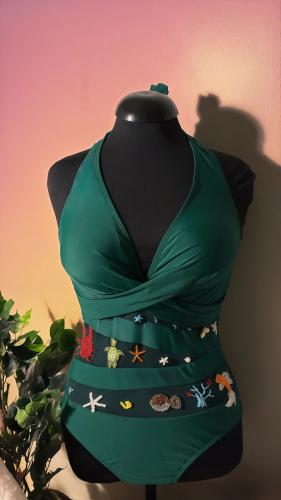 Forest green- beach vibes swimsuit