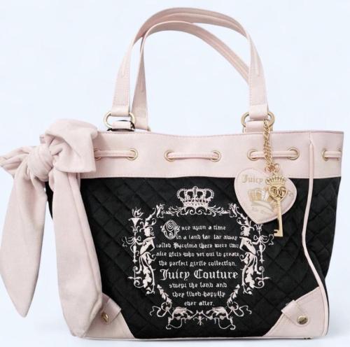 Juicy couture vintage bag- pink and black