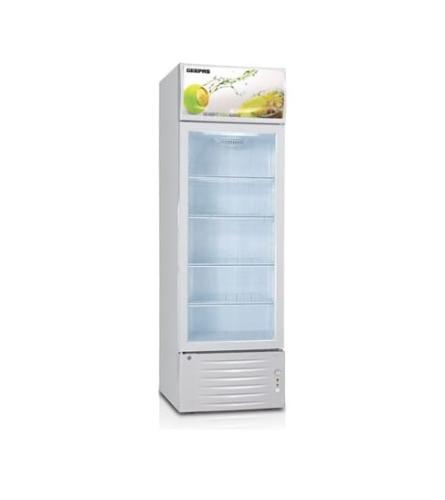 ثلاجة جيباس عرض زجاجية 340 لتر ابيض