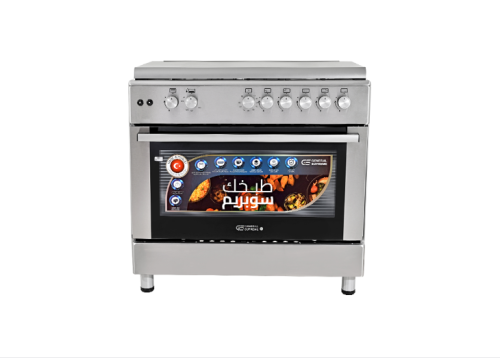 فرن غاز جنرال سوبريم 60*90 تركي استيل