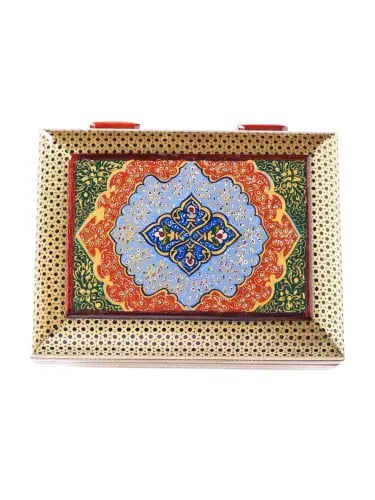 صندوق اهداء إيراني ختم كامل خشب أسود