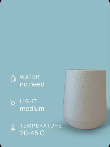 حوض زرع بلاستيكي رمادي فاتح