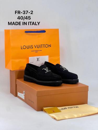 Louis Vuitton Suede Black Platform Loafer