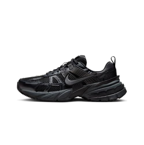 Nike V2K Run sneaker in a black and dark smoke gre...