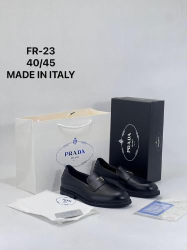 Prada Triangle Leather Loafer