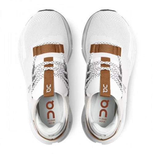 On Cloudnova Sneakers in White Pearl — Mesh Upper...
