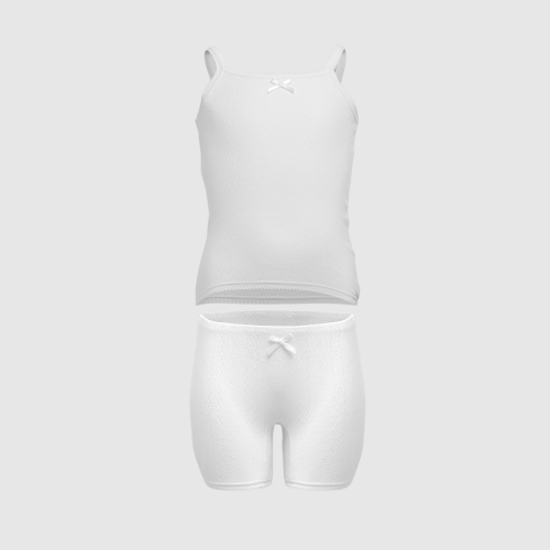 طقم بناتي قطن جاكار ( نقشة متعرجة )