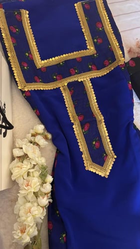 حرير الماس مع شالكي شغل تلي بحريني