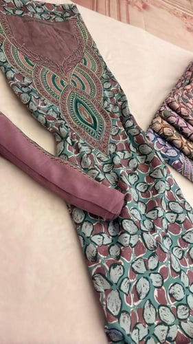 حرير ديجتال مطرز ومرصع بالكرستال مع الشيله