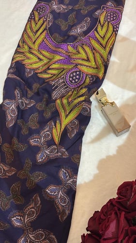 كشميري مطرز ومتروس كرستال موديل عربي