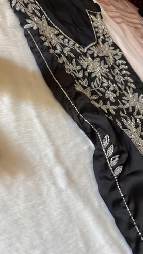 حرير ايطالي شغل يدوي خرز فاخر