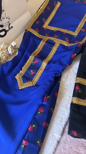 حرير الماس مع شالكي شغل تلي بحريني