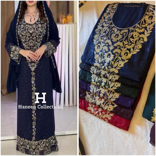 كشميري جاكار متروس كرستال موديل الحافه مع الشيله