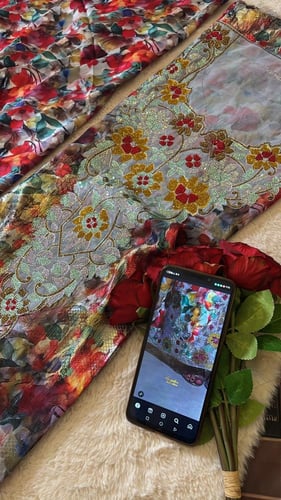 شيفون زري بطانة حرير ايطالي موديل دبل كم وموديل حا...