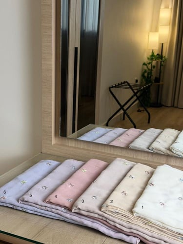 طرحة تطريز مورد كامل