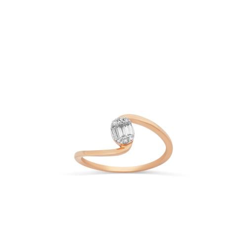 خاتم الماس ذهب روز