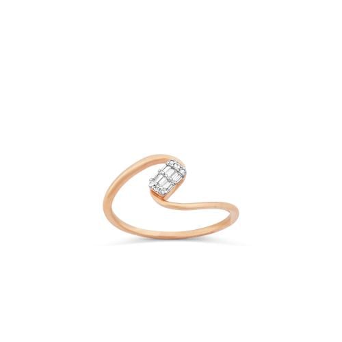 خاتم الماس ذهب روز