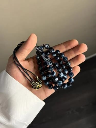 Turquoise mixed bakelite rosary - custom-made tass...