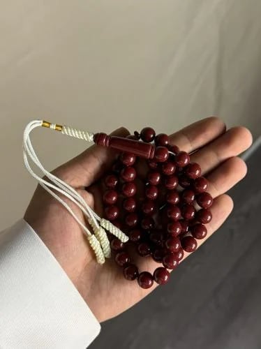 Maroon Bakelite Rosary - Custom Tassel
