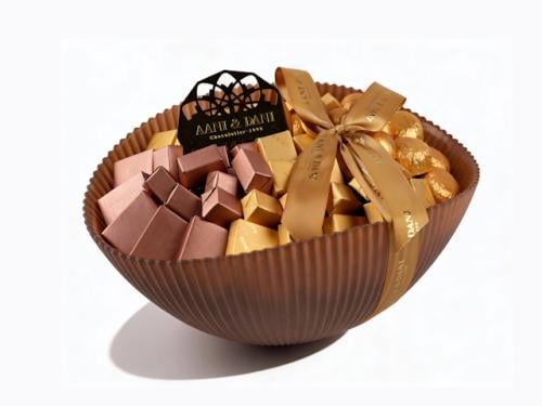 فازة شوكولاتة زجاج تامور 6 ذهبية