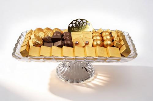 إناء زجاجي فاخر مموج من الكريستال