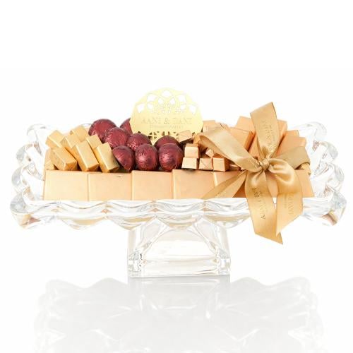 إناء زجاجي فاخر مموج من الكريستال