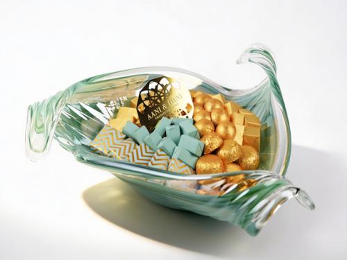 فازة شوكولاتة زجاج تامارو 13 ذهبية