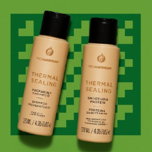 مجموعة بروتين معالج وشامبو تيرمال سيلينغ للشعر الغ...