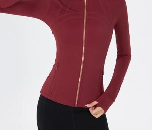 lulumelon jacket gold zipper