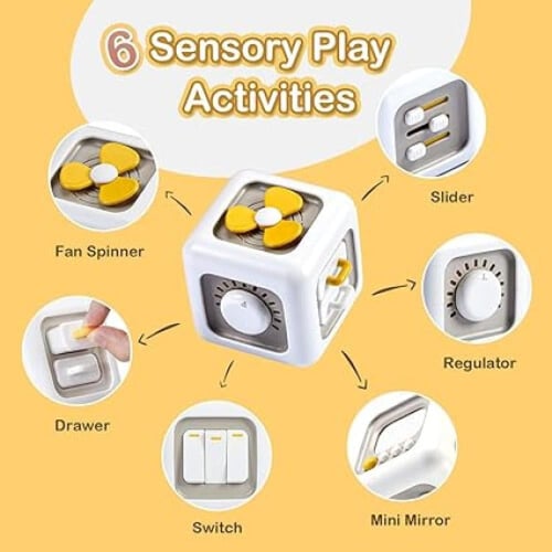 لعبة معرفية 6 في 1 يتكون من لعبة تفاعلية لتدريب ال...
