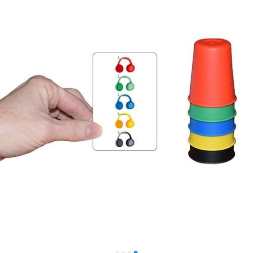 لعبة تحدي الأكواب من خلال مطابقة الصور بترتيب الأك...