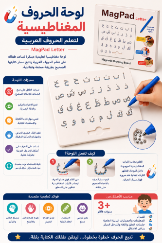 لوحة الحروف المغناطيسية (MagPad Letter(