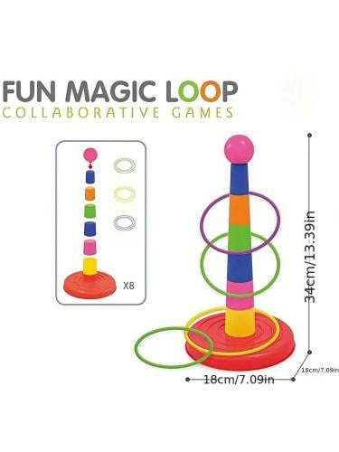 رمي الحلقات داخل الهدف تساعد على التركيز والتفاعل...