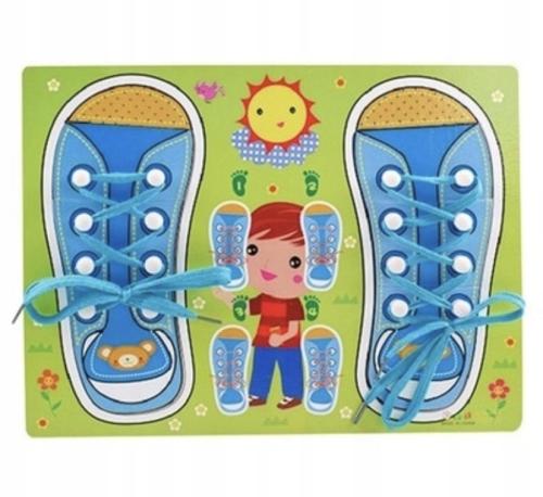 وسيلة تركيب قطع البازل مع ربط خيط الحذاء تساعد على...