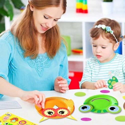 مجموعة الحرف اليدوية تتكون من عشر صحون ورقية لصنع...