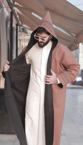 فروه رجالي وجهين (دبل فيس) بني واسود