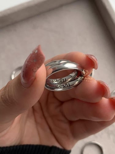 دبلة فضة ساده نسائي رجالي