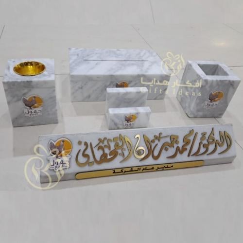 اطقم مكتبية رخام - طقم مكتبي رخام طبيعي