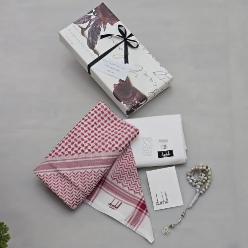 طقم شماغ وقماش دنهل صيفي