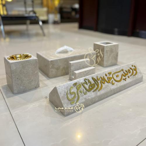 طقم مكتب بالاسم رخام طبيعي