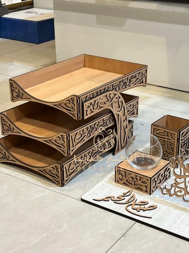 طقم مكتب فاخر خشب بالاسم