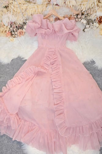 فستان ساكورا وردي نسائي فخم فساتين للمناسبات بأكما...