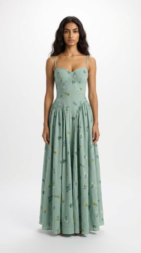 فستان ورود نسائي أنيق مستوحى من ربيع لندن بتصميم ن...