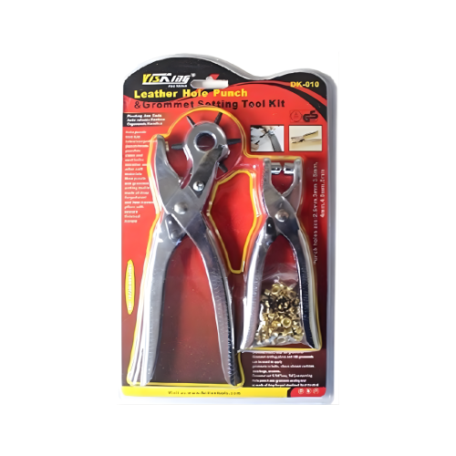 خرامة جلد 6 مقاسات + حلقات تثبيت