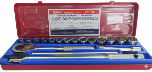 Genius طقم حبوب وعدة 18 قطعة